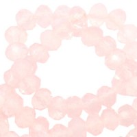 Top Glas Facett Glasschliffperlen 3x2mm rondellen Crystal coral pink rosa -pearl shine coating